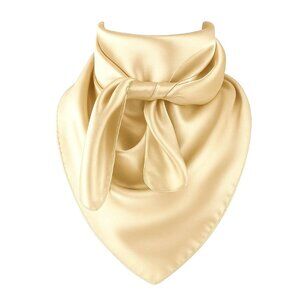 Ivory Wild Rag Scarf 35x35 Satin Western Cowgirl Cowboy Bandana